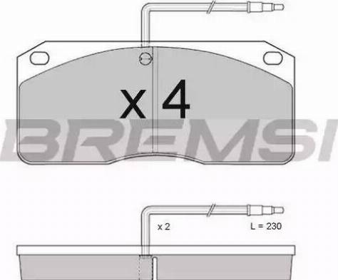Bremsi BP7282 - Гальмівні колодки, дискові гальма autozip.com.ua