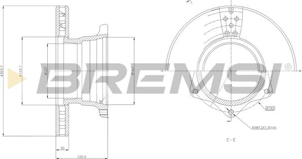 Bremsi CD5164V - Гальмівний диск autozip.com.ua