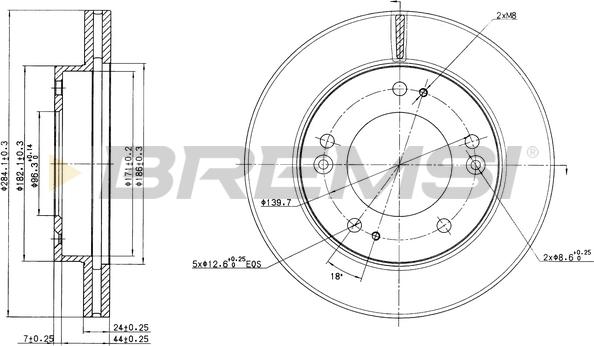 Bremsi CD6993V - Гальмівний диск autozip.com.ua