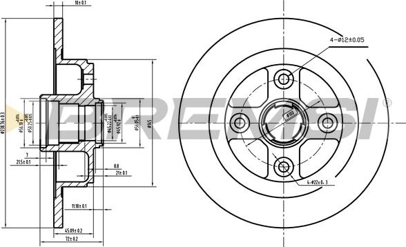 Bremsi CD6449S - Гальмівний диск autozip.com.ua