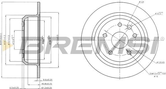 Bremsi CD6441S - Гальмівний диск autozip.com.ua