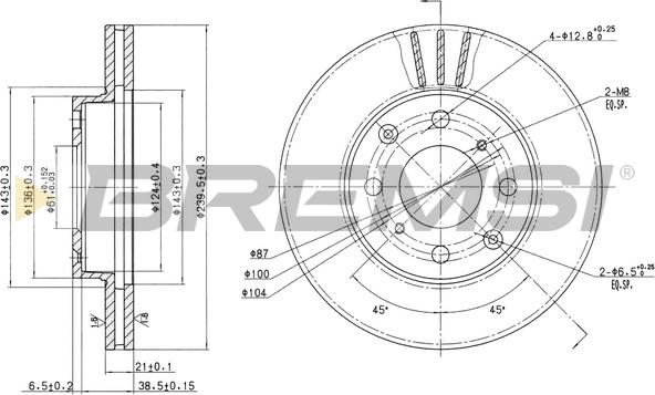 Bremsi CD6447V - Гальмівний диск autozip.com.ua