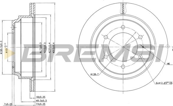 Bremsi CD6695V - Гальмівний диск autozip.com.ua