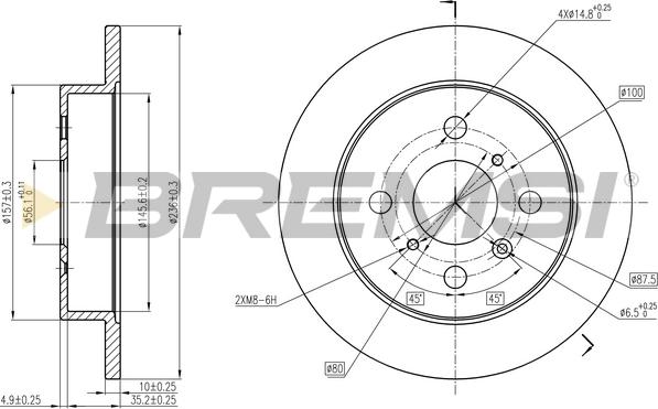 Bremsi CD6650S - Гальмівний диск autozip.com.ua