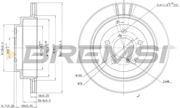 Bremsi CD6680V - Гальмівний диск autozip.com.ua