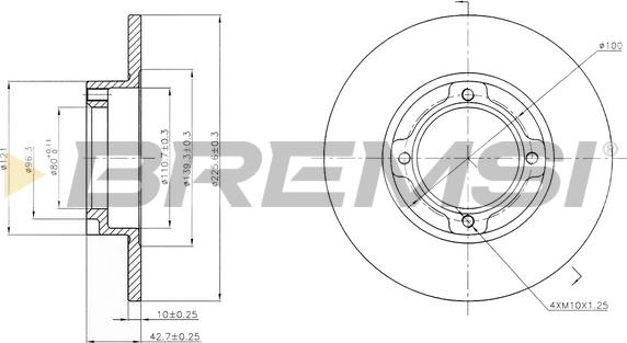 Bremsi CD6636S - Гальмівний диск autozip.com.ua