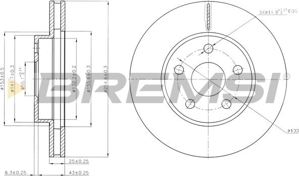 Bremsi CD6620V - Гальмівний диск autozip.com.ua