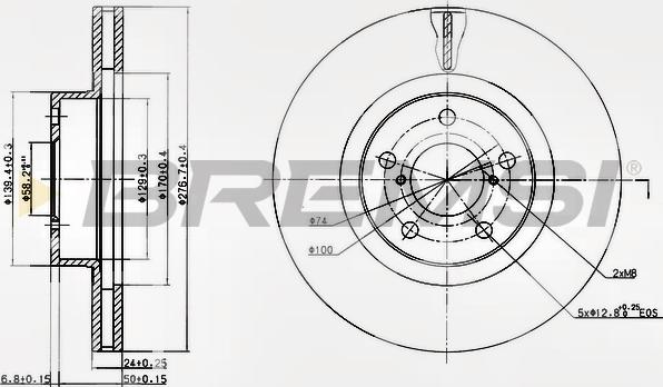 Bremsi CD6679V - Гальмівний диск autozip.com.ua