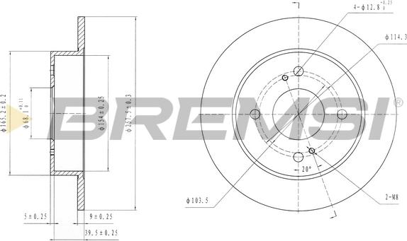 Bremsi CD6674S - Гальмівний диск autozip.com.ua