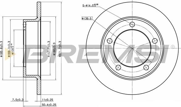 Bremsi CD6092S - Гальмівний диск autozip.com.ua