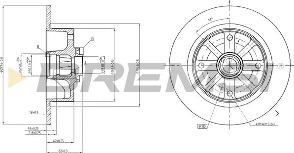 Bremsi CD6043S - Гальмівний диск autozip.com.ua