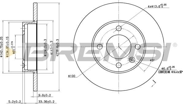 Bremsi CD6042S - Гальмівний диск autozip.com.ua