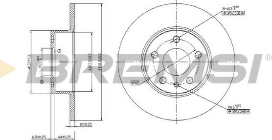 Bremsi CD6067S - Гальмівний диск autozip.com.ua