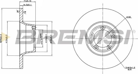 Bremsi CD6084S - Гальмівний диск autozip.com.ua