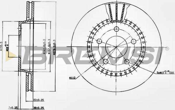 Bremsi CD6190V - Гальмівний диск autozip.com.ua