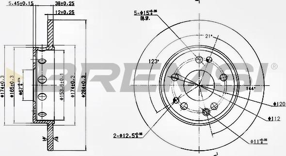 Bremsi CD6124S - Гальмівний диск autozip.com.ua