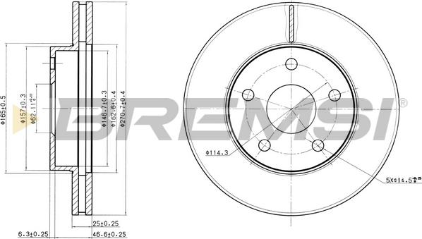 Bremsi CD6806V - Гальмівний диск autozip.com.ua