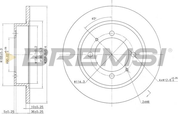 Bremsi CD6886S - Гальмівний диск autozip.com.ua