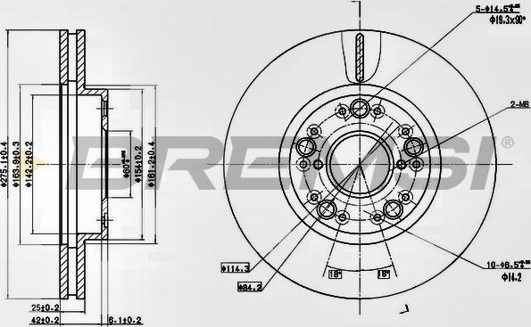 Bremsi CD6883V - Гальмівний диск autozip.com.ua