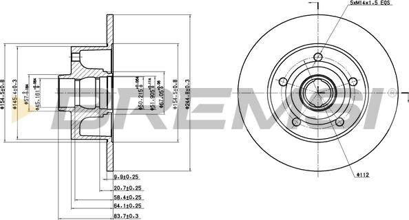 Bremsi CD6830S - Гальмівний диск autozip.com.ua