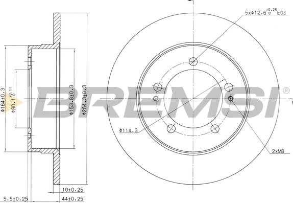 Bremsi CD6825S - Гальмівний диск autozip.com.ua