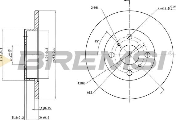 Bremsi CD6346S - Гальмівний диск autozip.com.ua