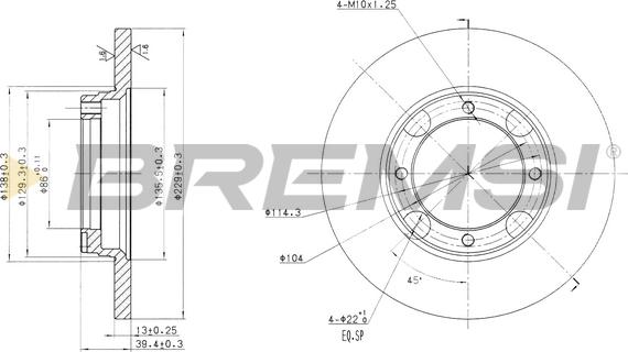 Bremsi CD6358S - Гальмівний диск autozip.com.ua