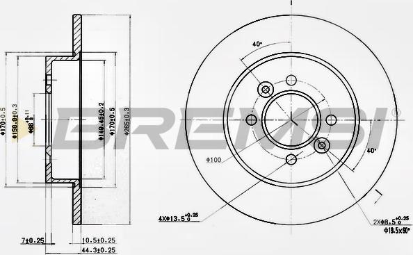 Bremsi CD6362S - Гальмівний диск autozip.com.ua