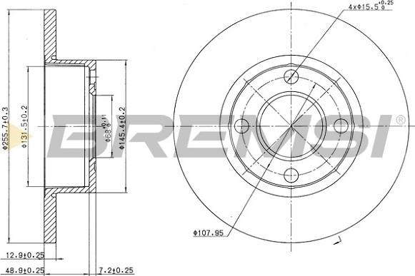 Bremsi CD6318S - Гальмівний диск autozip.com.ua