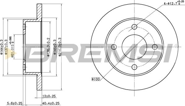 Bremsi CD6381S - Гальмівний диск autozip.com.ua