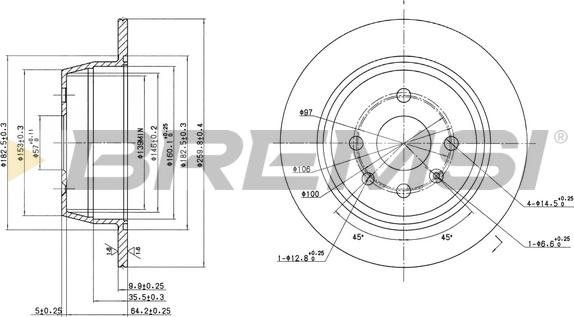 Bremsi CD6331S - Гальмівний диск autozip.com.ua