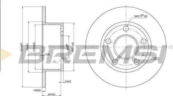 Bremsi CD6321S - Гальмівний диск autozip.com.ua