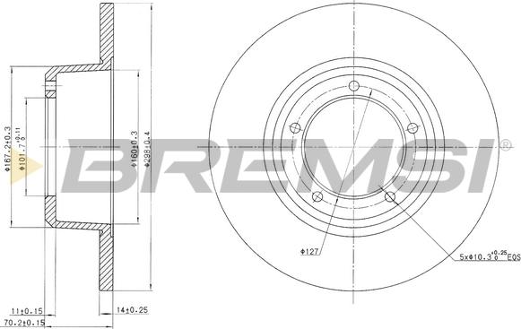 Bremsi CD6246S - Гальмівний диск autozip.com.ua