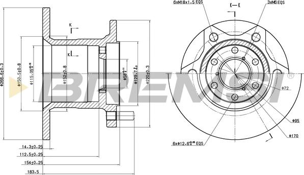 Bremsi CD6254S - Гальмівний диск autozip.com.ua