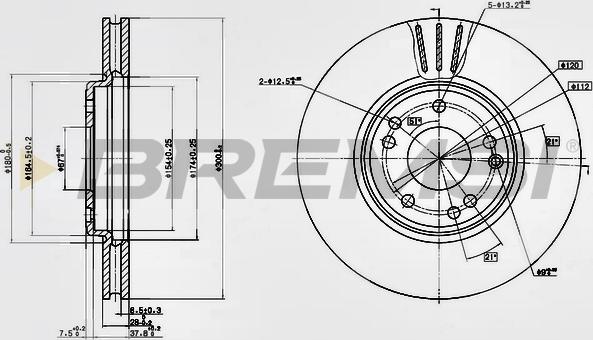 Bremsi CD6268V - Гальмівний диск autozip.com.ua