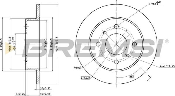 Bremsi CD6267S - Гальмівний диск autozip.com.ua