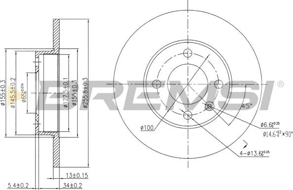 Bremsi CD6205S - Гальмівний диск autozip.com.ua