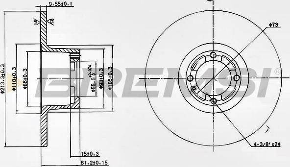 Bremsi CD6286S - Гальмівний диск autozip.com.ua