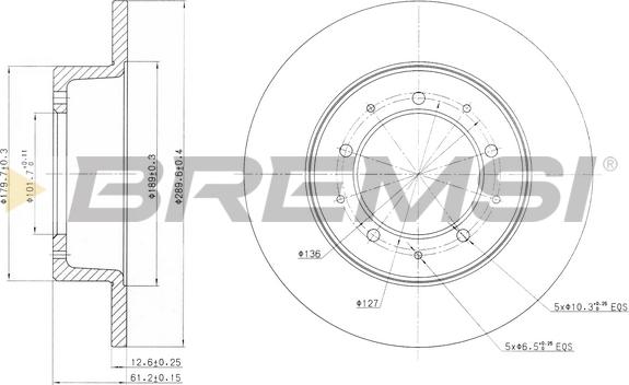 Bremsi CD6283S - Гальмівний диск autozip.com.ua