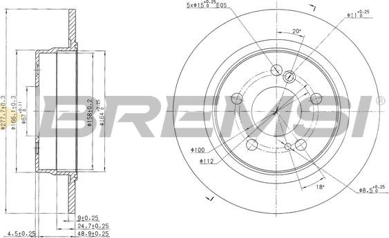 Bremsi CD6224S - Гальмівний диск autozip.com.ua