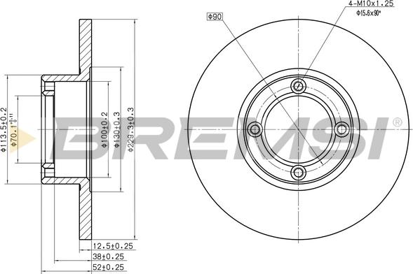 Bremsi CD6278S - Гальмівний диск autozip.com.ua