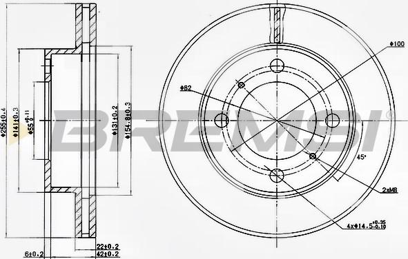 Bremsi CD6794V - Гальмівний диск autozip.com.ua