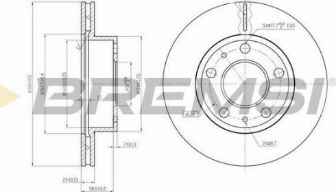 Bremsi CD6768V - Гальмівний диск autozip.com.ua