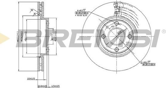 Bremsi CD6762V - Гальмівний диск autozip.com.ua