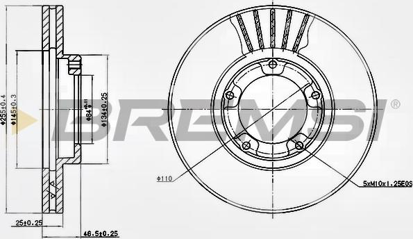 Bremsi CD6703V - Гальмівний диск autozip.com.ua