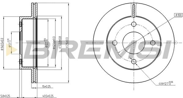 Bremsi CD6770V - Гальмівний диск autozip.com.ua