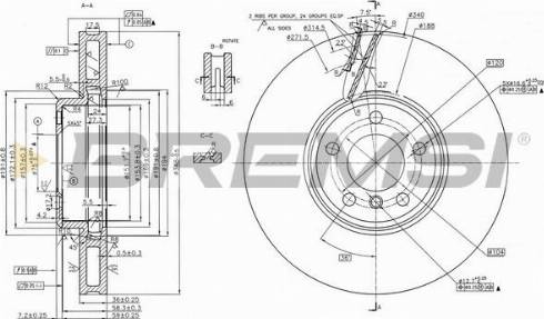 Bremsi CD8043VLD - Гальмівний диск autozip.com.ua