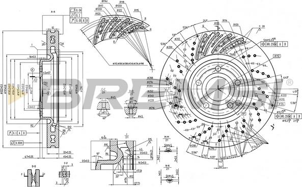 Bremsi CD8054V - Гальмівний диск autozip.com.ua