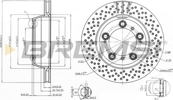 Bremsi CD8012V - Гальмівний диск autozip.com.ua