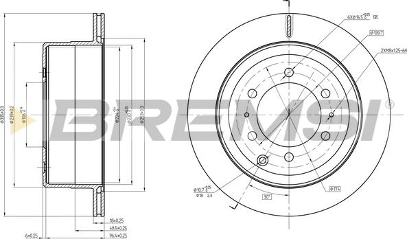 Bremsi CD8212V - Гальмівний диск autozip.com.ua